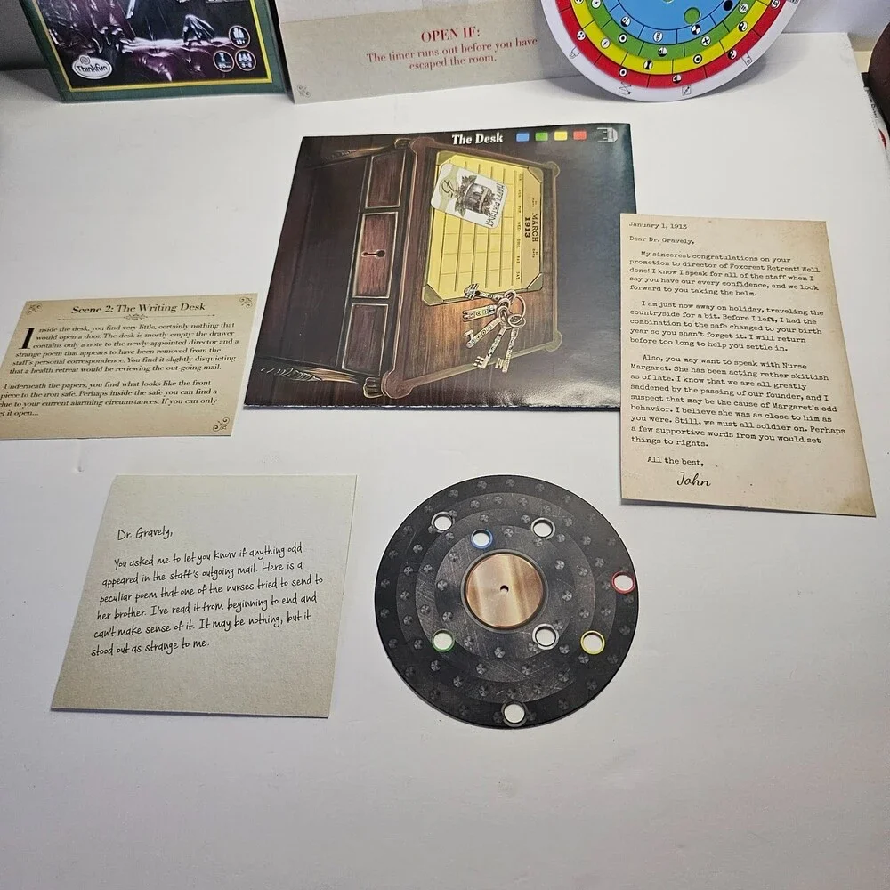 Escape the Room Secret of Dr. Gravely's Retreat Escape Room in a Box Complete